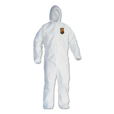 View larger image of A40 Elastic-Cuff & Ankle Hooded Coveralls, White, Large, 25/Carton