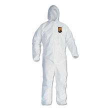 A40 Elastic-Cuff & Ankle Hooded Coveralls, White, Large, 25/Carton