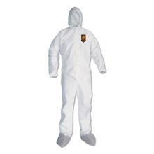 A45 Liquid/Particle Protection Surface Prep/Paint Coveralls, 3XL, White, 25/CT