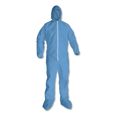 View larger image of A65 Zipper Front Hood and Boot Flame-Resistant Coveralls, Elastic Wrist and Ankles, 2X-Large,Blue,  25/Carton