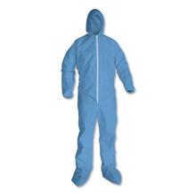 A65 Hood & Boot Flame-Resistant Coveralls, Blue, X-Large, 25/Carton