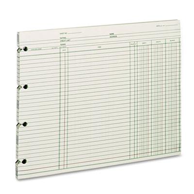 View larger image of Accounting Sheets, 9.25 X 11.88, Green, Loose Sheet, 100/pack