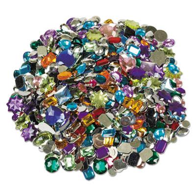 View larger image of Acrylic Gemstones Classroom Pack, 1 Lb, Assorted Colors/shapes/sizes
