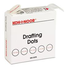 Adhesive Drafting Dots, 0.88" dia, Dries Clear, 500/Box