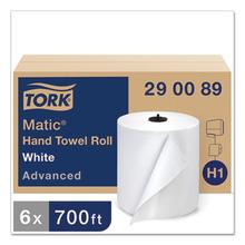 Advanced Matic Hand Towel Roll, 7.7" x 700 ft, White, 6 Rolls/Carton