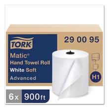 Advanced Matic Hand Towel Roll, 7.7" x 900 ft, White, 6 Rolls/Carton