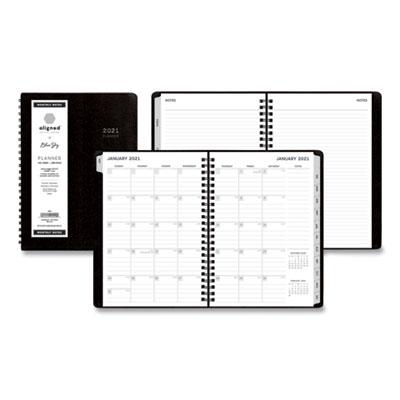 View larger image of Aligned Monthly Planner with Contacts Page and Extra Notes Pages, 8.63 x 5.88, Black Cover, 12-Month (Jan to Dec): 2023