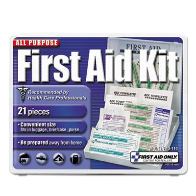 View larger image of All-Purpose First Aid Kit, 21 Pieces, 4.75 X 3, Plastic Case