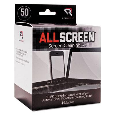 View larger image of AllScreen Screen Cleaning Kit, 50 Wipes, 1 Microfiber Cloth