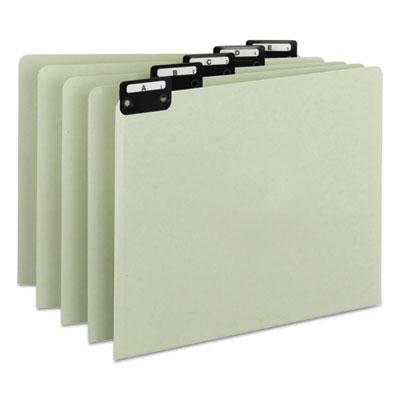 View larger image of Alphabetic Top Tab Indexed File Guide Set, 1/5-Cut Top Tab, A to Z, 8.5 x 11, Green, 25/Set