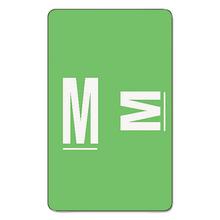 AlphaZ Color-Coded Second Letter Alphabetical Labels, M, 1 x 1.63, Light Green, 10/Sheet, 10 Sheets/Pack