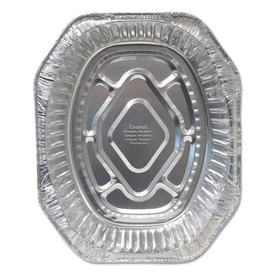 View larger image of Aluminum Roaster Pans, Extra-Large Oval, 230 oz, 18.5 x 14 x 3.38, Silver, 100/Carton