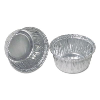 View larger image of Aluminum Round Containers, 4 oz, 3" Diameter x 1.56"h, Silver, 1,000/Carton