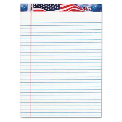 View larger image of American Pride Writing Pad, Wide/legal Rule, Red/white/blue Headband, 50 White 8.5 X 11.75 Sheets, 12/pack
