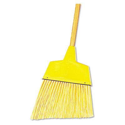 View larger image of Angler Broom, Plastic Bristles, 53" Wood Handle, Yellow, 12/Carton