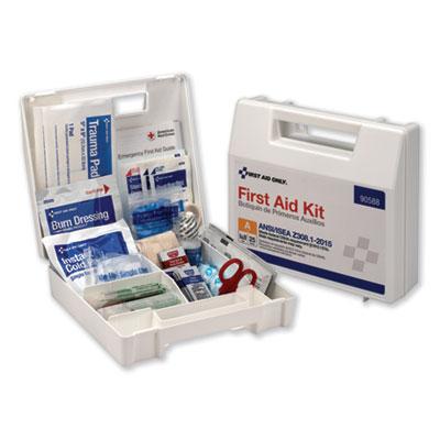 View larger image of ANSI 2015 Compliant Class A Type I & II First Aid Kit for 25 People, 89 Pieces