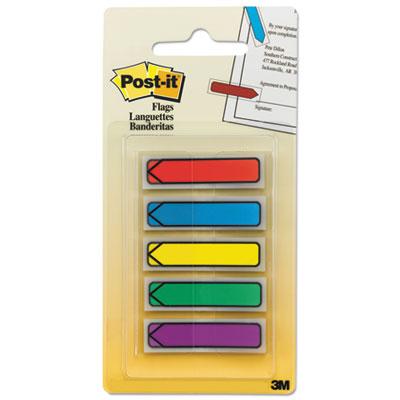 View larger image of Arrow 0.5" Page Flags, Blue/Green/Purple/Red/Yellow, 20/Color, 100/Pack