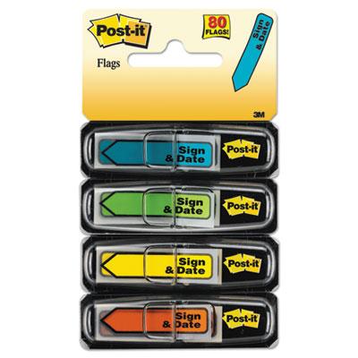 View larger image of Arrow Message 0.5" Page Flags, Sign and Date, 4 Primary Colors, 20 Flags/Dispenser, 4 Dispensers/Pack