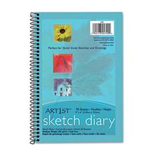 Art1st Sketch Diary, 64 lb Text Paper Stock, Blue Cover, (70) 9 x 6 Sheets