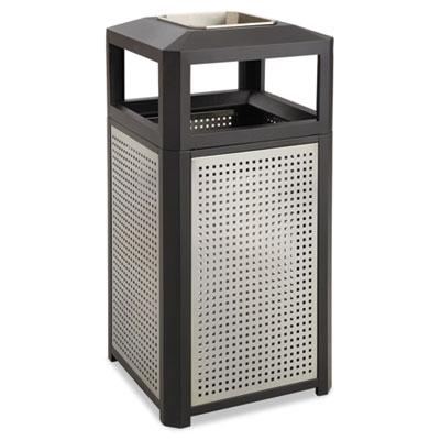 View larger image of Evos Series Steel Waste Container, 38 gal, Steel, Black