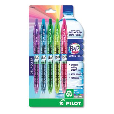 View larger image of B2P Bottle-2-Pen Recycled Retractable Gel Pen, 0.7mm, Assorted Ink/Barrel, 5/Pack