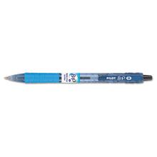 B2P Bottle-2-Pen Retractable Ballpoint Pen, 1mm, Blue Ink, Translucent Blue Barrel, Dozen