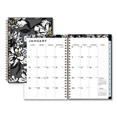 View larger image of Baccara Dark Create-Your-Own Cover Weekly/Monthly Planner, Floral, 8 x 5, Gray/Black/Gold Cover, 12-Month (Jan-Dec): 2024