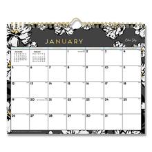 Baccara Dark Wall Calendar, Baccara Dark Floral Artwork, 11 x 8.75, White/Black Sheets, 12-Month (Jan to Dec): 2024