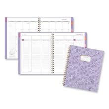 Badge Geo Weekly/Monthly Planner, Geometric Artwork, 11 x 9.25, Purple/White/Gold Cover, 13-Month (Jan to Jan): 2024 to 2025