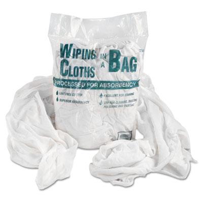 View larger image of Bag-A-Rags Reusable Wiping Cloths, Cotton, White, 1lb Pack