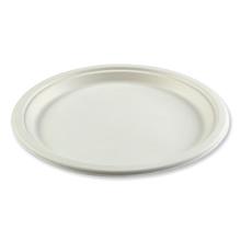 Bagasse PFAS-Free Dinnerware, Plate, 10" dia, Tan, 500/Carton