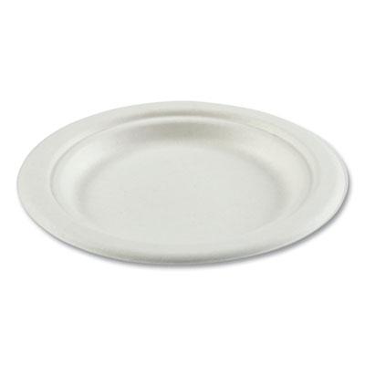 View larger image of Bagasse PFAS-Free Dinnerware, Plate, 6" dia, Tan, 1,000/Carton
