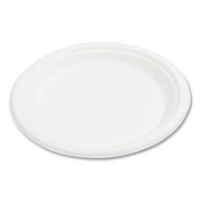 Bagasse PFAS-Free Dinnerware, Plate, 9" dia, Tan, 500/Carton