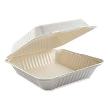 Bagasse PFAS-Free Food Containers, 1-Compartment, 9 x 1.93 x 9, Tan, Bamboo/Sugarcane, 100/Sleeve, 2 Sleeves/Carton