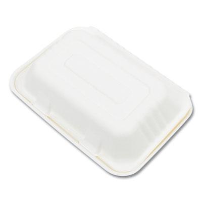 View larger image of Bagasse PFAS-Free Food Containers, Hoagie/Hinged Lid, 1-Compartment, 6 x 3 x 9, Tan, Bamboo/Sugarcane, 250/Carton