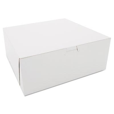 View larger image of White One-Piece Non-Window Bakery Boxes, 10 x 10 x 4, White, Paper, 100/Carton