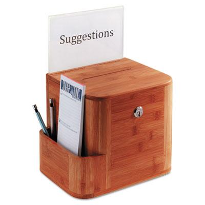 View larger image of Bamboo Suggestion Box, 10 x 8 x 14, Cherry