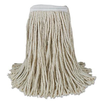 View larger image of Banded Cotton Mop Heads, Cut-End, 20oz, White, 12/Carton
