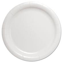 Bare Eco-Forward Clay-Coated Paper Dinnerware, ProPlanet Seal, Plate, 9" dia, White, 500/Carton