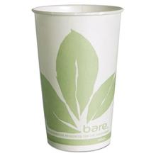 Bare Eco-Forward Paper Cold Cups, ProPlanet Seal, 16 oz, Green/White, 100/Sleeve 10 Sleeves/Carton
