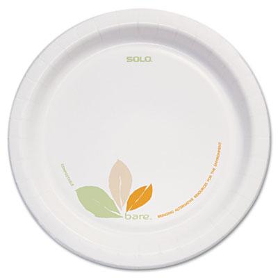 View larger image of Bare Eco-Forward Paper Dinnerware Perfect Pak, ProPlanet Seal, Plate, 8.5" dia, Green/Tan, 125/Pack, 2 Packs/Carton