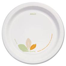 Bare Eco-Forward Paper Dinnerware Perfect Pak, ProPlanet Seal, Plate, 8.5" dia, Green/Tan, 125/Pack, 2 Packs/Carton