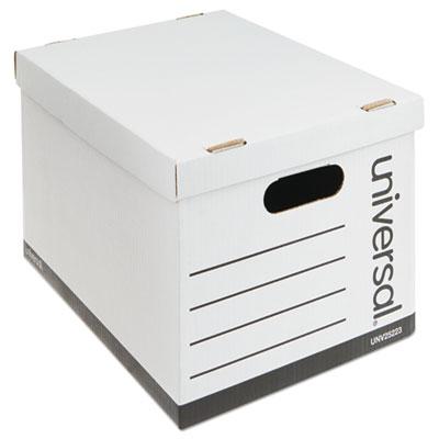 View larger image of Basic-Duty Economy Record Storage Boxes, Letter/Legal Files, 12" x 15" x 10", White, 10/Carton