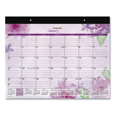 View larger image of Beautiful Day Desk Pad Calendar, Floral Artwork, 21.75 x 17, Assorted Color Sheets, Black Binding, 12-Month (Jan-Dec): 2023