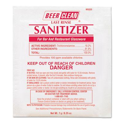 View larger image of Beer Clean Last Rinse Glass Sanitizer, Powder, 0.25 Oz Packet, 100/carton
