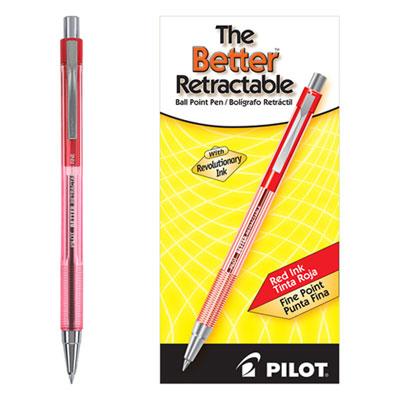 View larger image of Better Retractable Ballpoint Pen, Fine 0.7mm, Red Ink, Translucent Red Barrel, Dozen