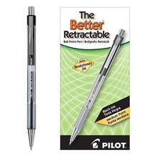 Better Retractable Ballpoint Pen, Medium 1mm, Black Ink, Smoke Barrel, Dozen