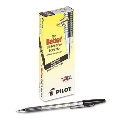 View larger image of Better Stick Ballpoint Pen, Fine 0.7mm, Black Ink, Smoke Barrel, Dozen