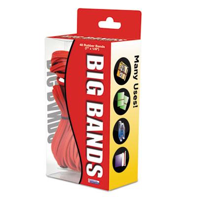 View larger image of Big Bands Rubber Bands, Size 117B, 0.07" Gauge, Red, 48/Box