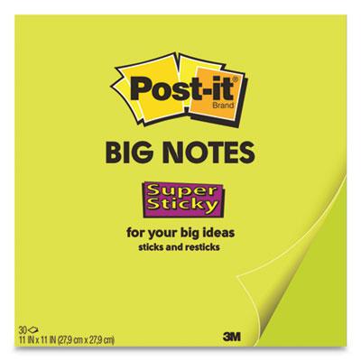 View larger image of Big Notes, Unruled, 11 x 11, Green, 30 Sheets